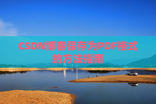 CSDN博客保存为PDF格式的方法指南
